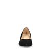 Zwarte suède pumps met kitten heel