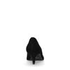 Zwarte suède pumps met kitten heel