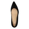 Zwarte suède pumps met kitten heel