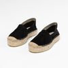 Zwarte suède plateau espadrilles