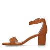 Cognac sandalen met hak