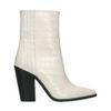 Beige cowboylaarzen met croco details