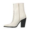 Beige cowboylaarzen met croco details