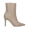 Beige enkellaarsjes met naaldhak