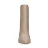Beige enkellaarsjes met naaldhak