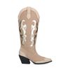 Beige cowboylaarzen met metallic details