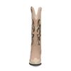 Beige cowboylaarzen met metallic details