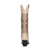 Beige cowboylaarzen met metallic details