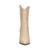 Beige lage croco cowboylaarzen