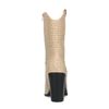 Beige lage croco cowboylaarzen