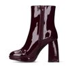 Bordeaux enkelboots met hak