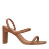 Bruine sandalen met rechte hak