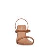 Bruine sandalen met rechte hak