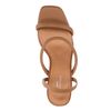 Bruine sandalen met rechte hak