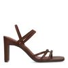 Donkerbruine hak sandalen met bandjes