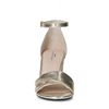 Goudkleurige sandalen met hoge hak