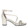 Goudkleurige sandalen met lage hak