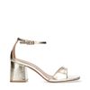 Goudkleurige sandalen met hak