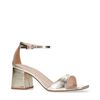 Goudkleurige sandalen met hak
