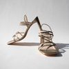 Goudkleurige sandalen met hak