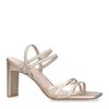 Goudkleurige sandalen met hak