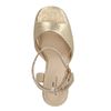 Goudkleurige platform sandalen met hak