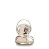 Goudkleurige metallic hak sandalen met bandjes