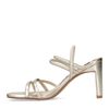 Goudkleurige metallic hak sandalen met bandjes