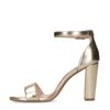 Goudkleurige sandalen met hak