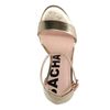 Goudkleurige sandalen met hak