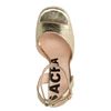 Goudkleurige platform sandalen met hak