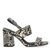 Snakeskin sandalen met hak