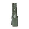 Khaki enkellaarsjes met lak look