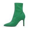 Groene sock boots met hak