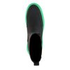 Zwarte chelsea boots met groene zool