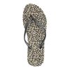 Lichtbruine slippers met panterprint