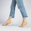 Off white leren muiltjes met bandjes