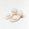 Off white leren muiltjes met bandjes