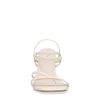 Off white leren muiltjes met bandjes
