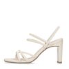 Off white leren muiltjes met bandjes