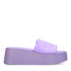 Paarse wedge sandalen