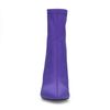 Paarse sock boots met hak