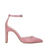 Roze gesloten pumps met enkelbandje