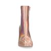 Roze metallic enkellaarsjes met hak