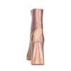 Roze metallic enkellaarsjes met hak