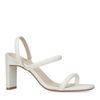 Witte sandalen met rechte hak