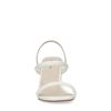 Witte sandalen met rechte hak
