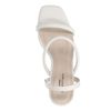 Witte sandalen met rechte hak