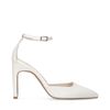 Witte gesloten pumps met enkelbandje