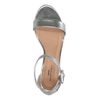 Minimal sandalen met hak metallic zilver